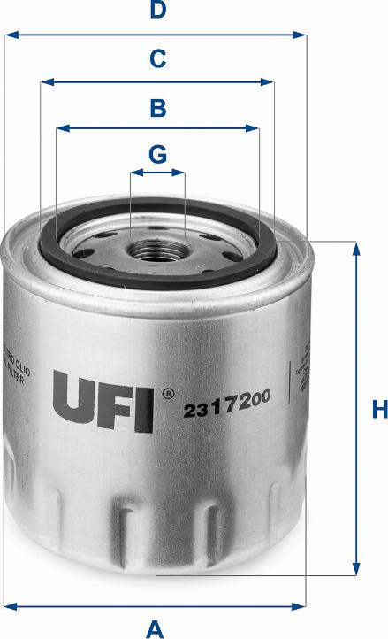 UFI 23.172.00 - Filter za ulje www.molydon.hr