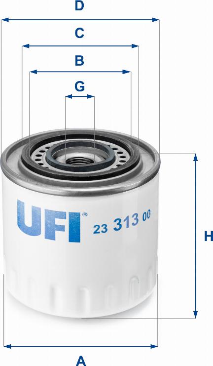 UFI 23.313.00 - Filter za ulje www.molydon.hr