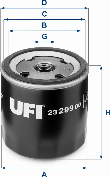 UFI 23.299.00 - Filter za ulje www.molydon.hr