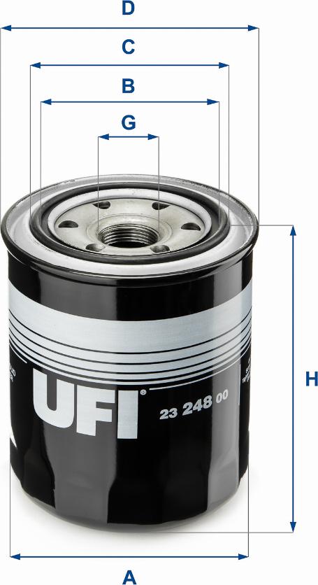 UFI 23.248.00 - Filter za ulje www.molydon.hr