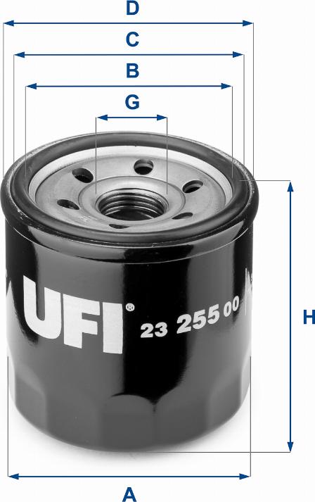 UFI 23.255.00 - Filter za ulje www.molydon.hr