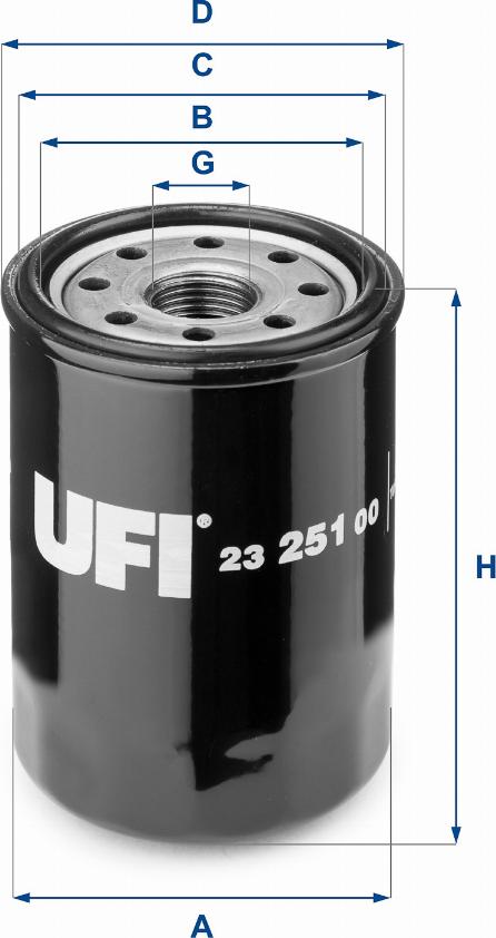 UFI 23.251.00 - Filter za ulje www.molydon.hr