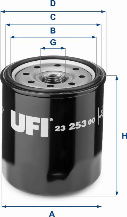 UFI 23.253.00 - Filter za ulje www.molydon.hr