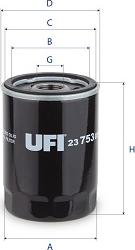 UFI 23.753.00 - Filter za ulje www.molydon.hr