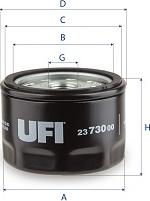 UFI 23.730.00 - Filter za ulje www.molydon.hr