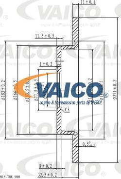 VAICO V25-40212 - Kočioni disk www.molydon.hr