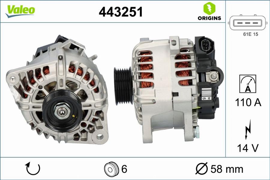 Valeo 443251 - Alternator www.molydon.hr