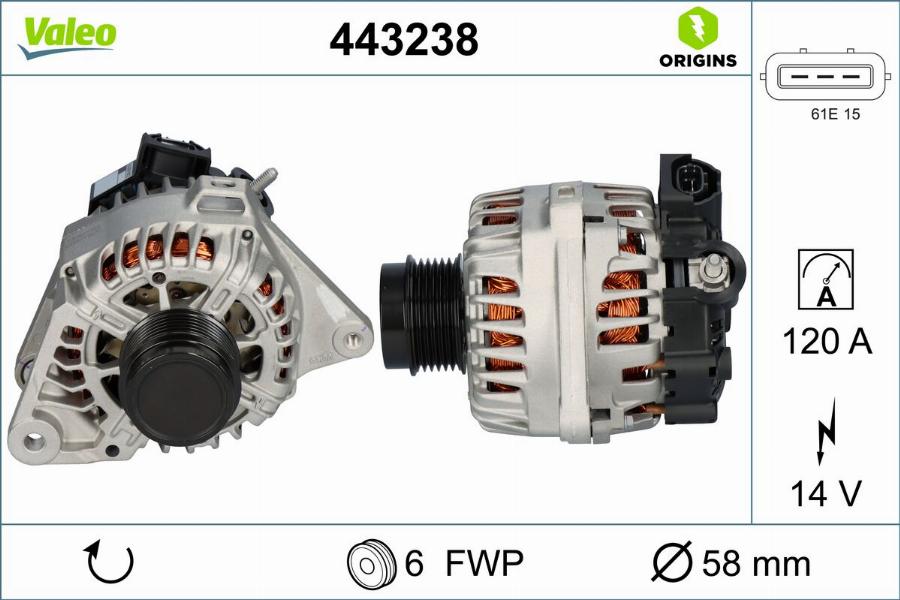 Valeo 443238 - Alternator www.molydon.hr