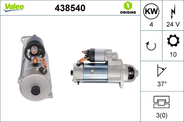 Valeo 438540 - Starter www.molydon.hr