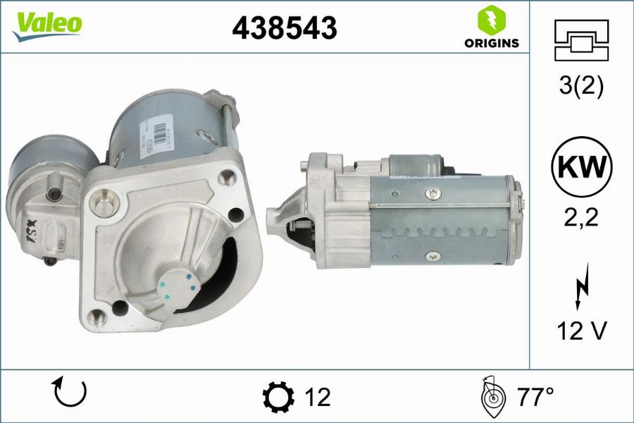 Valeo 438543 - Starter www.molydon.hr