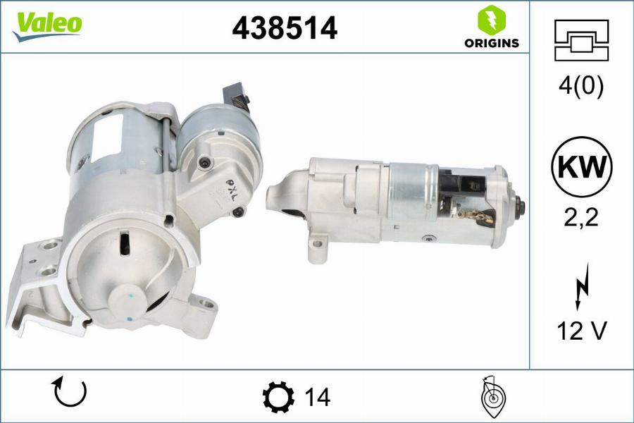 Valeo 438514 - Starter www.molydon.hr