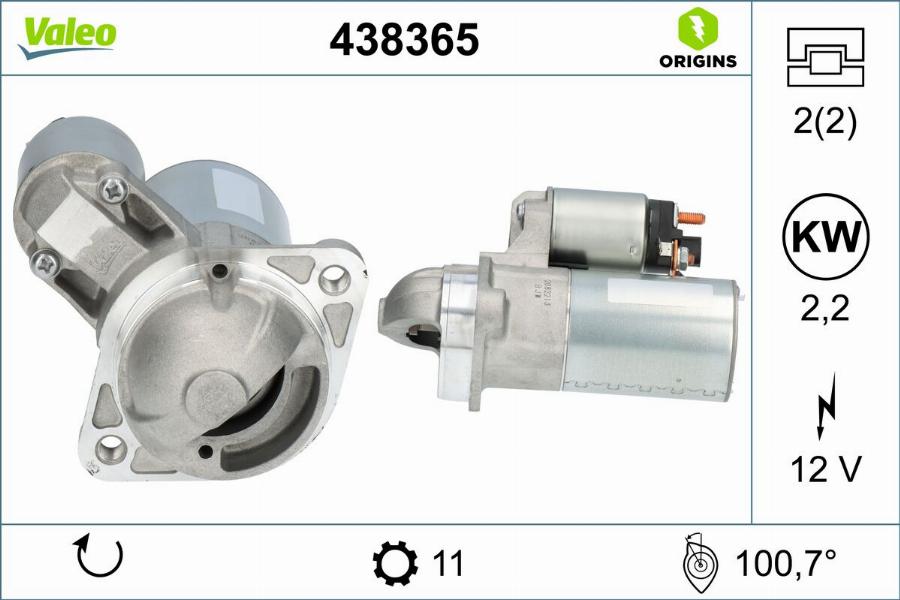 Valeo 438365 - Starter www.molydon.hr