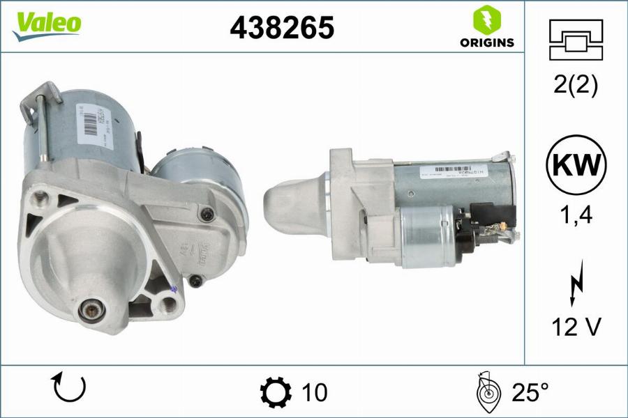 Valeo 438265 - Starter www.molydon.hr