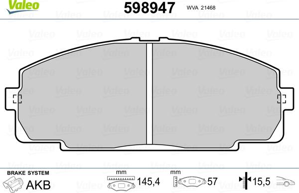 Valeo 598947 - Komplet Pločica, disk-kočnica www.molydon.hr