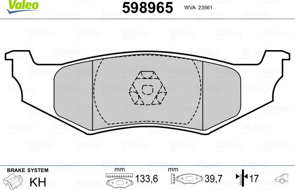 Valeo 598965 - Komplet Pločica, disk-kočnica www.molydon.hr