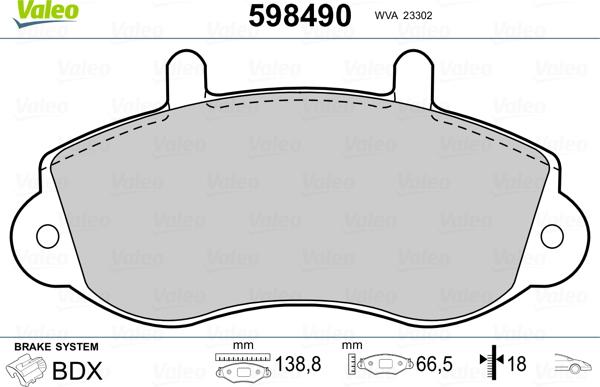 Valeo 598490 - Komplet Pločica, disk-kočnica www.molydon.hr