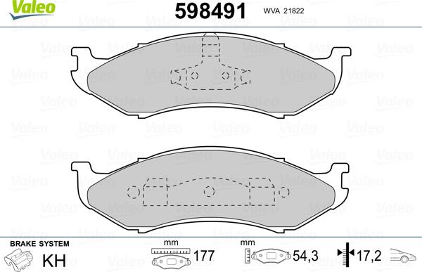 Valeo 598491 - Komplet Pločica, disk-kočnica www.molydon.hr