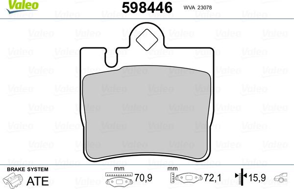 Valeo 598446 - Komplet Pločica, disk-kočnica www.molydon.hr