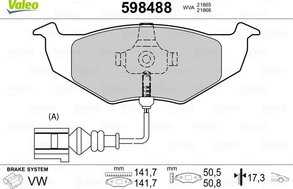 Valeo 598488 - Komplet Pločica, disk-kočnica www.molydon.hr