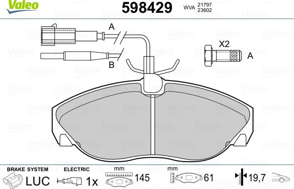 Valeo 598429 - Komplet Pločica, disk-kočnica www.molydon.hr