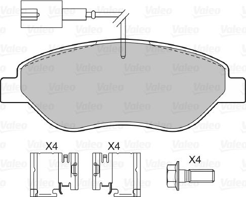 Valeo 598428 - Komplet Pločica, disk-kočnica www.molydon.hr