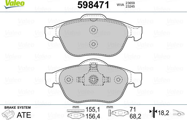 Valeo 598471 - Komplet Pločica, disk-kočnica www.molydon.hr