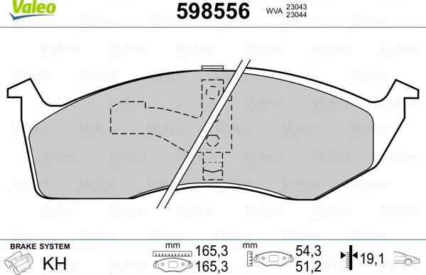 Valeo 598556 - Komplet Pločica, disk-kočnica www.molydon.hr