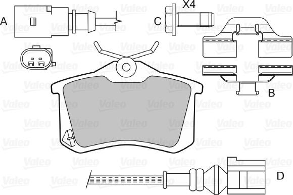 Valeo 598681 - Komplet Pločica, disk-kočnica www.molydon.hr