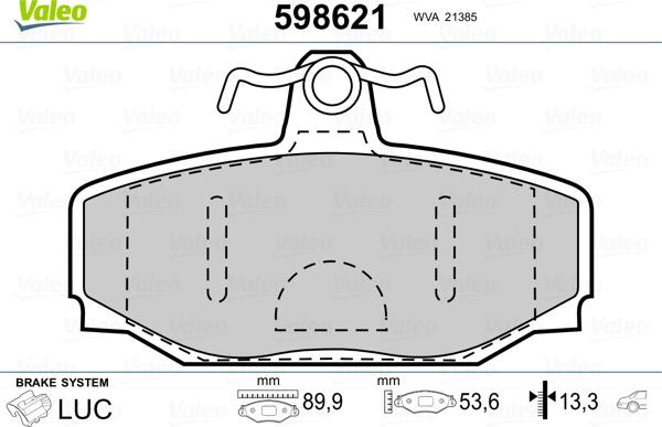 Valeo 598621 - Komplet Pločica, disk-kočnica www.molydon.hr