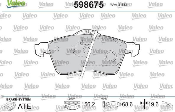 Valeo 598675 - Komplet Pločica, disk-kočnica www.molydon.hr