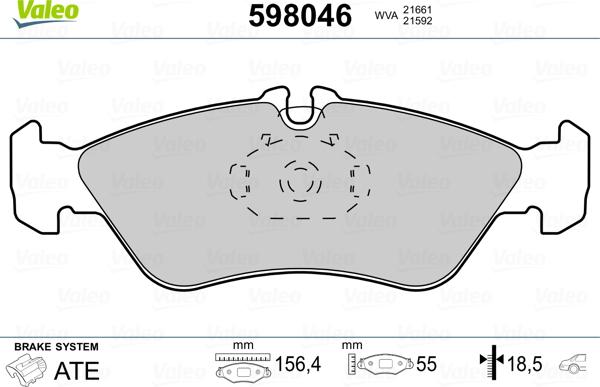 Valeo 598046 - Komplet Pločica, disk-kočnica www.molydon.hr