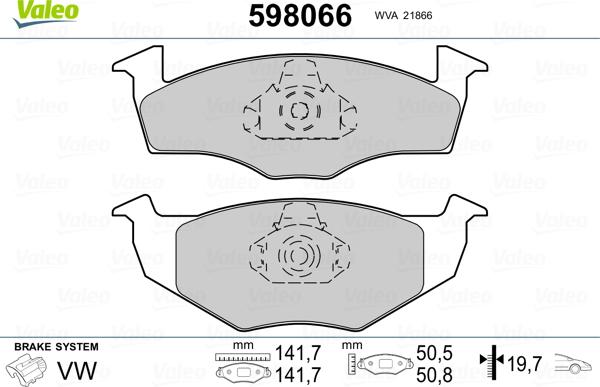 Valeo 598066 - Komplet Pločica, disk-kočnica www.molydon.hr