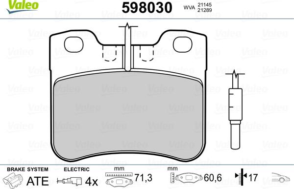 Valeo 598030 - Komplet Pločica, disk-kočnica www.molydon.hr