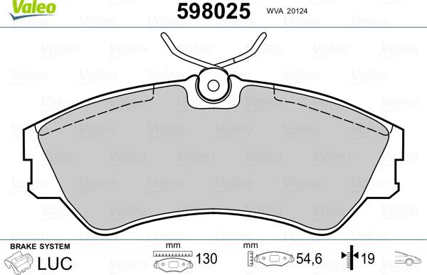 Valeo 598025 - Komplet Pločica, disk-kočnica www.molydon.hr