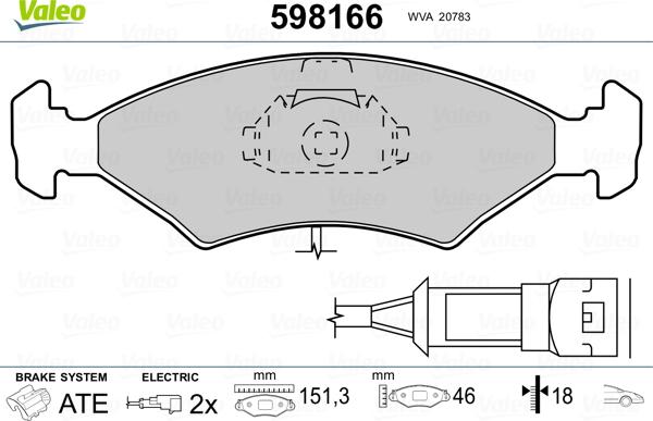 Valeo 598166 - Komplet Pločica, disk-kočnica www.molydon.hr