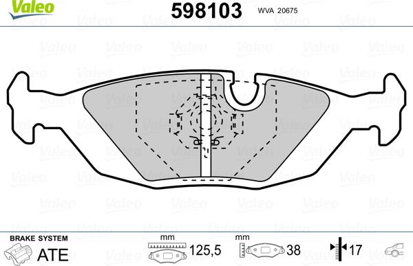 Valeo 598103 - Komplet Pločica, disk-kočnica www.molydon.hr