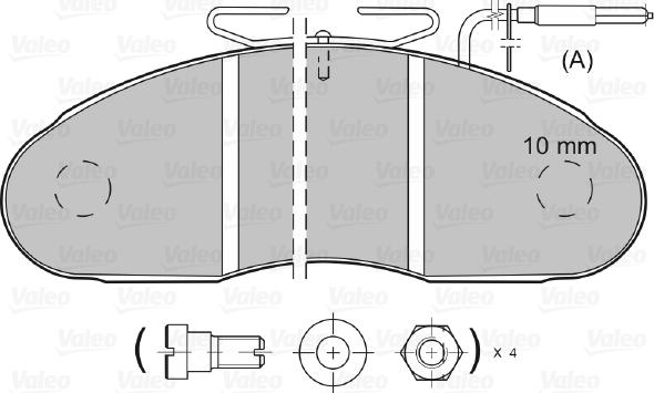 Valeo 598112 - Komplet Pločica, disk-kočnica www.molydon.hr