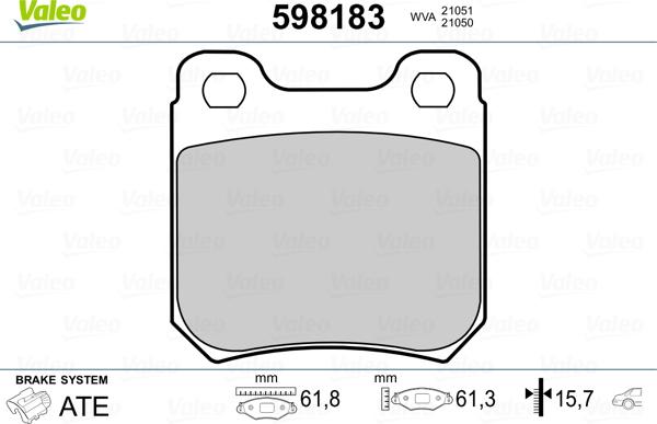 Valeo 598183 - Komplet Pločica, disk-kočnica www.molydon.hr