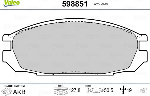 Valeo 598851 - Komplet Pločica, disk-kočnica www.molydon.hr