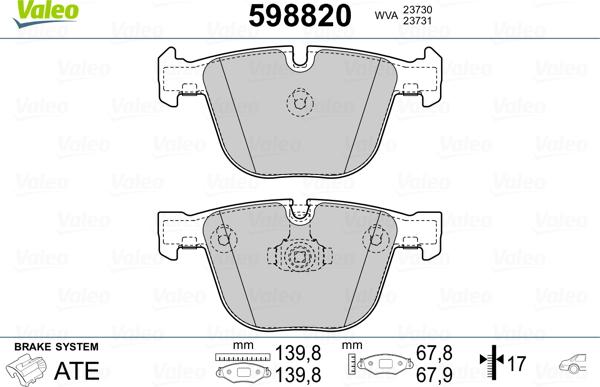 Valeo 598820 - Komplet Pločica, disk-kočnica www.molydon.hr