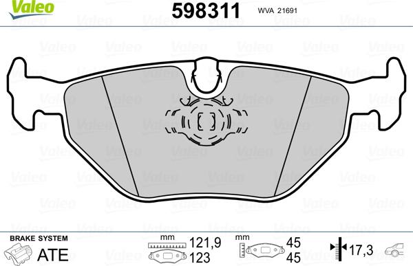 Valeo 598311 - Komplet Pločica, disk-kočnica www.molydon.hr