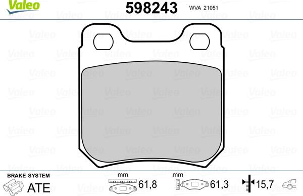 Valeo 598243 - Komplet Pločica, disk-kočnica www.molydon.hr