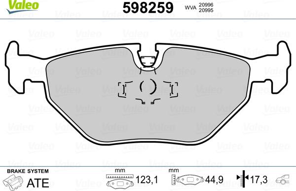 Valeo 598259 - Komplet Pločica, disk-kočnica www.molydon.hr