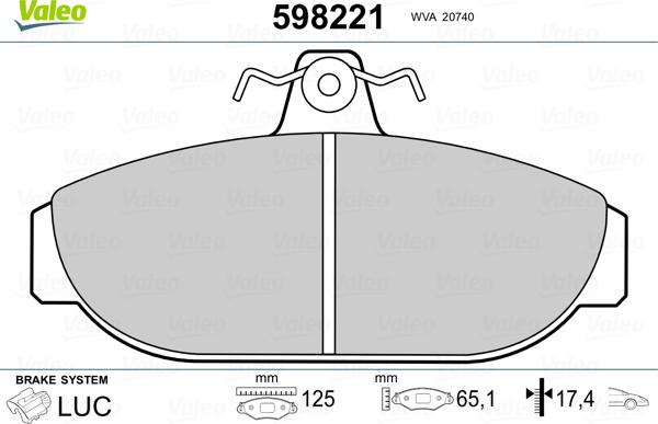 Valeo 598221 - Komplet Pločica, disk-kočnica www.molydon.hr