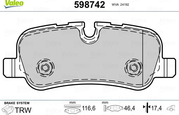 Valeo 598742 - Komplet Pločica, disk-kočnica www.molydon.hr