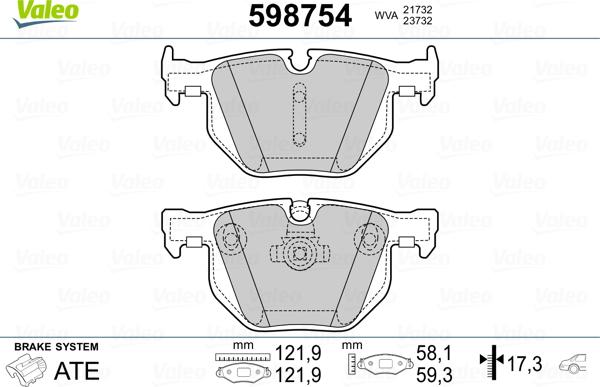 Valeo 598754 - Komplet Pločica, disk-kočnica www.molydon.hr