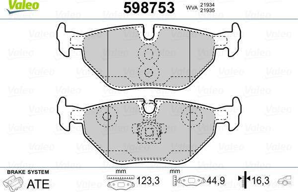 Valeo 598753 - Komplet Pločica, disk-kočnica www.molydon.hr