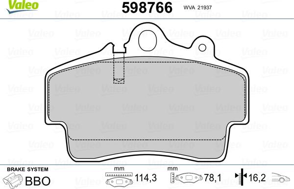 Valeo 598766 - Komplet Pločica, disk-kočnica www.molydon.hr