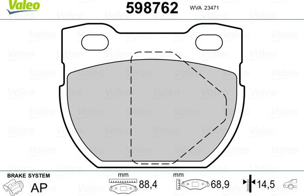 Valeo 598762 - Komplet Pločica, disk-kočnica www.molydon.hr