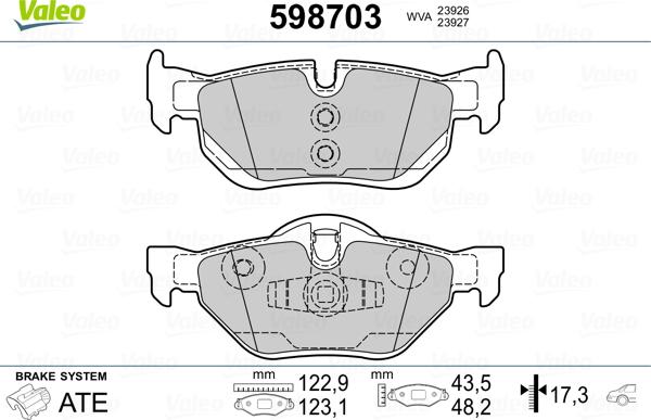 Valeo 598703 - Komplet Pločica, disk-kočnica www.molydon.hr